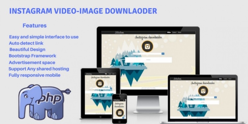 Instagram Video Image Downloader PHP