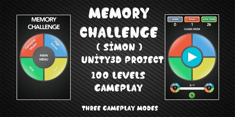 Memory Challenge Simon Unity3D Source Code