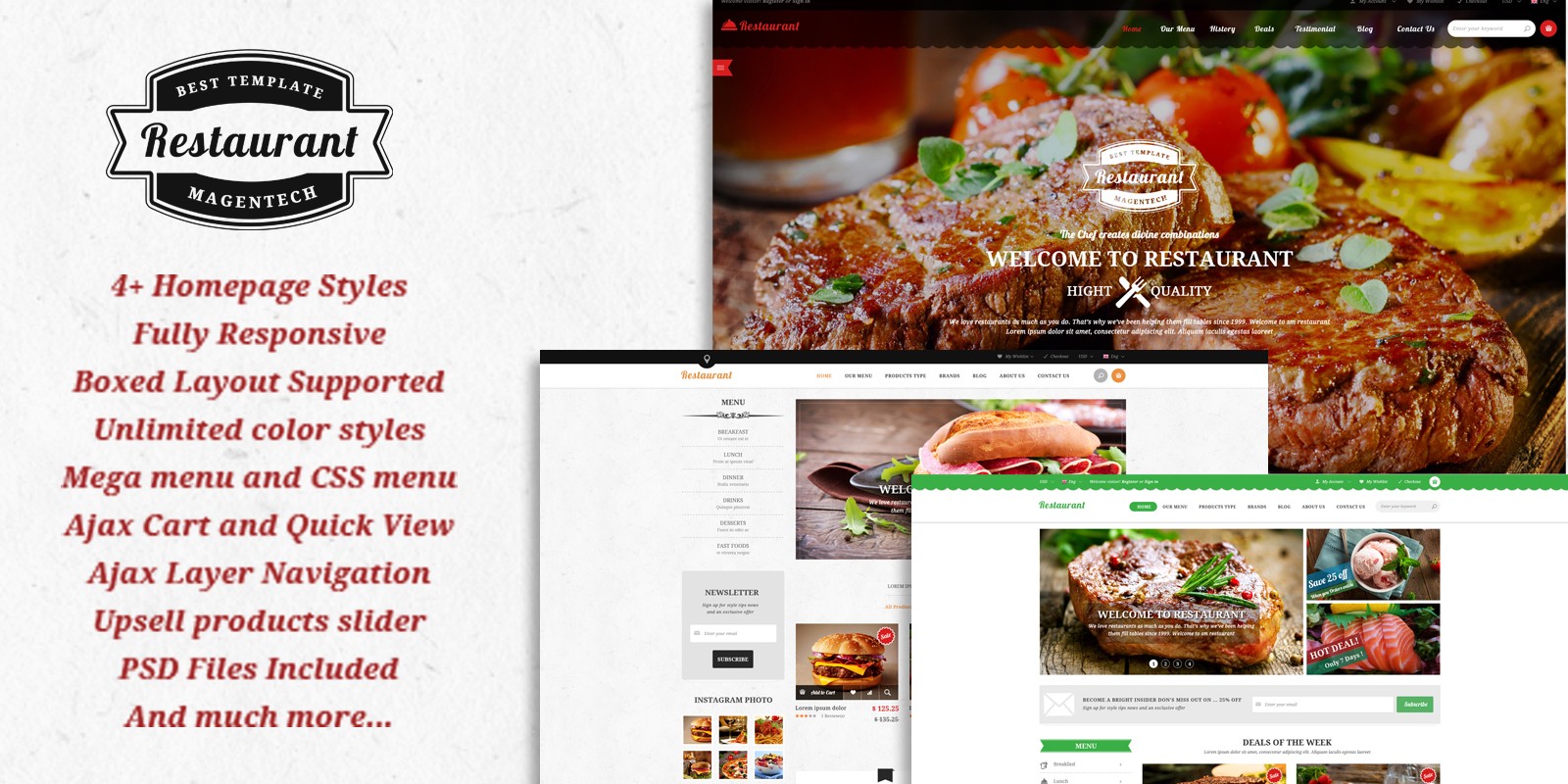 SM Restaurant - Ready-made design for Magento SM Restaurant - Ready-made design for Magento