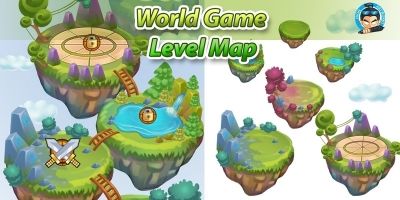 World Game Level Map Assets