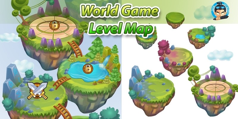 World Game Level Map Assets