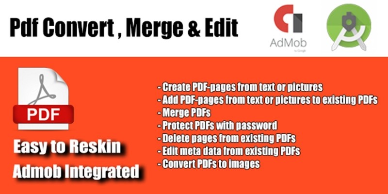 PDF converter Editor Merge with Admob