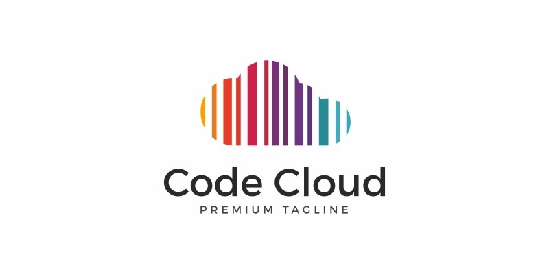 Code Cloud Colorful Logo