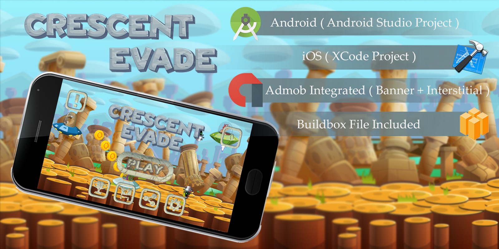 Crescent Evade - Buildbox Template