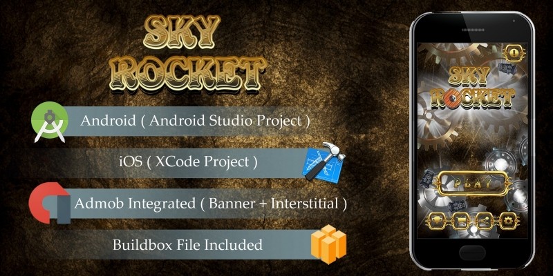 Sky Rocket - Buildbox Template