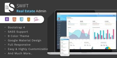 Swift Real Estate - Bootstrap 4 Dashboard Template