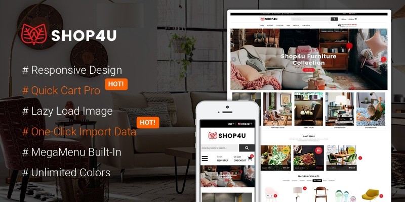 SM Shop4U - Responsive Magento Theme