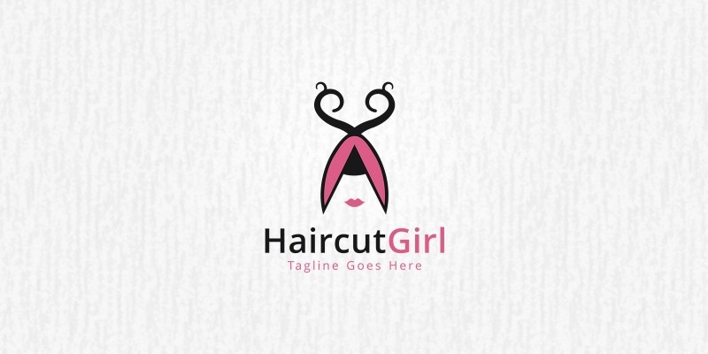 Haircut Girl - Logo Template