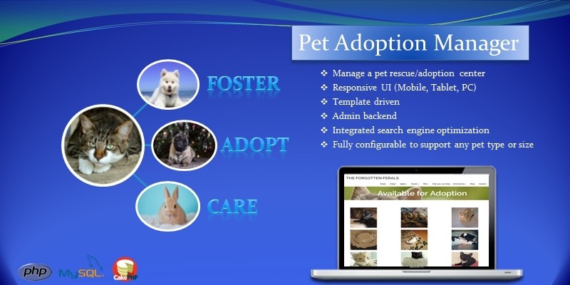 Pet Manager Adoption Script PHP