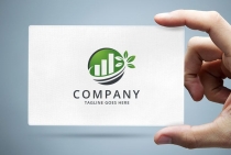 Green Growth Bar Chart - Logo Template Screenshot 1