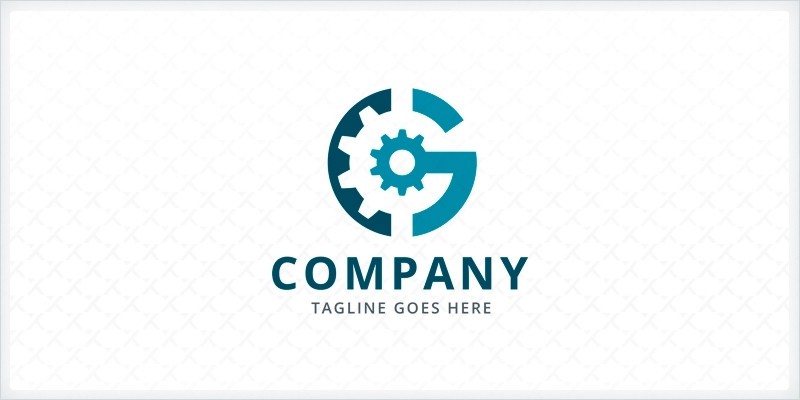 Letter G Gear Logo Template