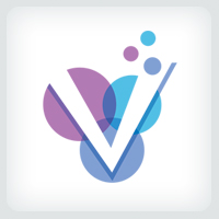 Letter V Bubble - Logo Template