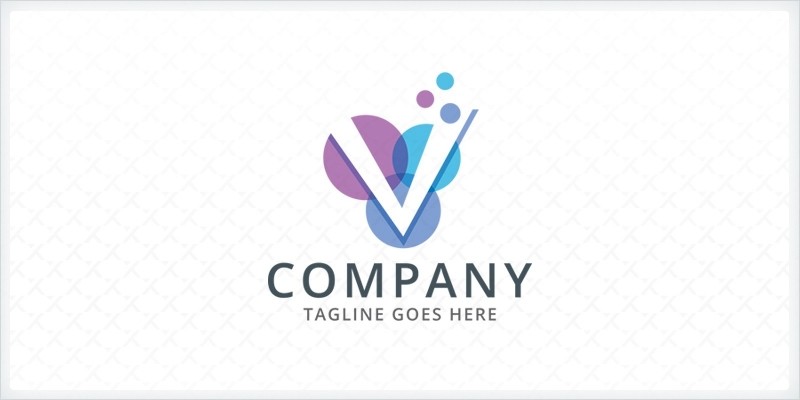 Letter V Bubble - Logo Template