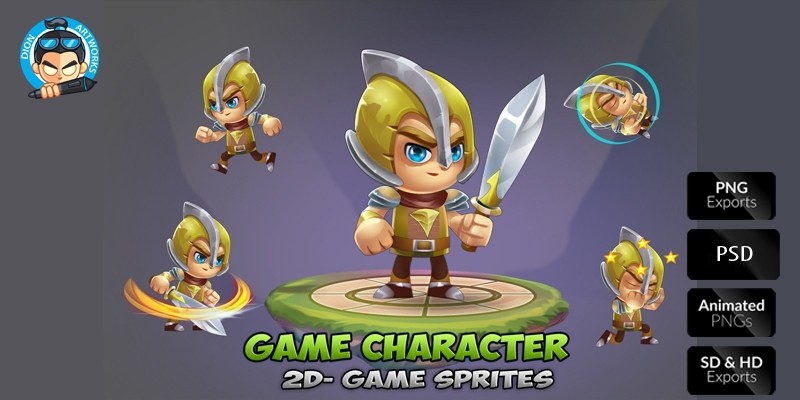 Knight 2D Game Character Sprites 02