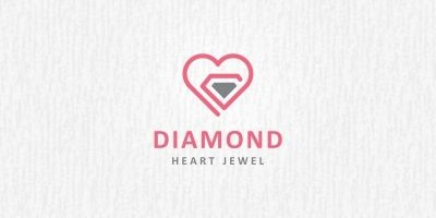 Diamond Heart - Logo Template