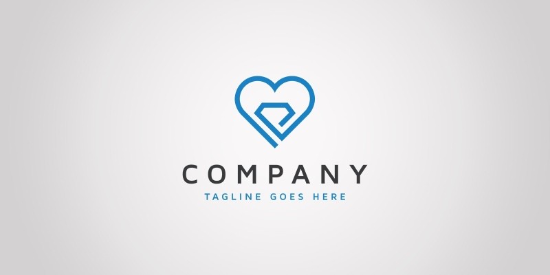 Heart Diamond - Logo Template
