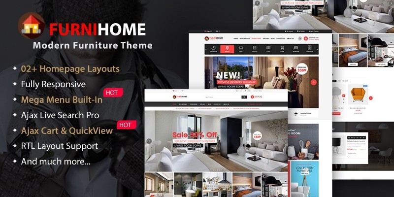 FurniHome -  Furniture WooCommerce WordPress Theme