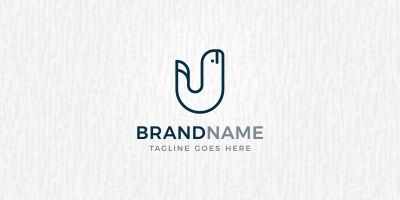 Whale Letter - Logo Template
