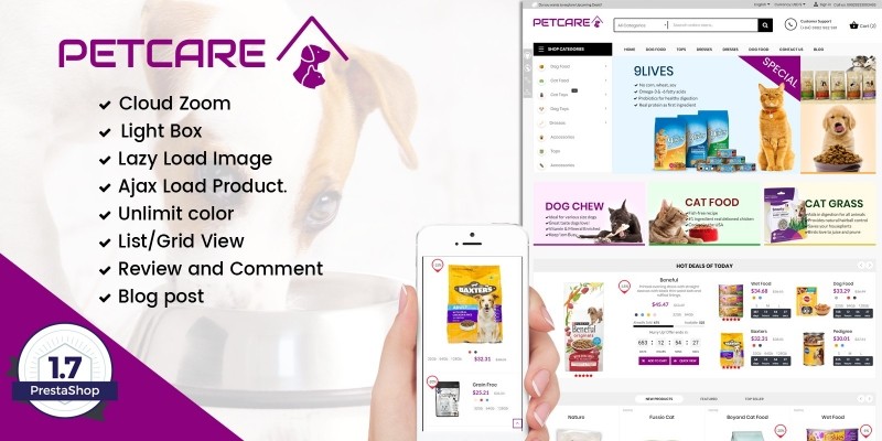 Pets and Animals Care Prestashop Theme