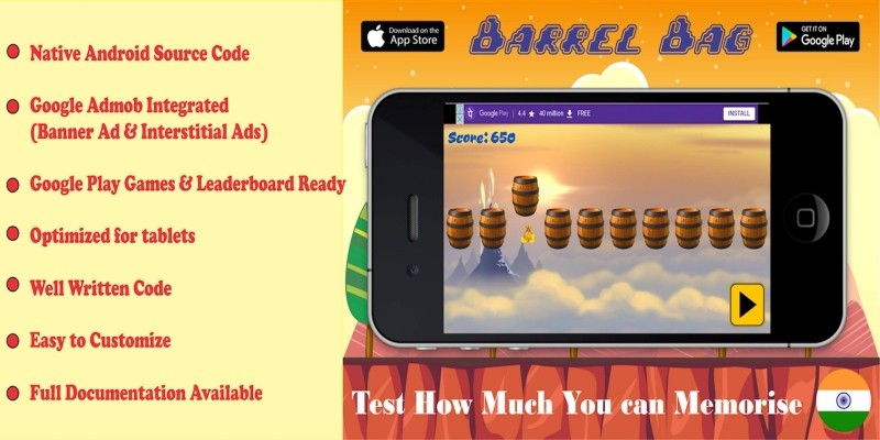 Barrel Bag Game - Android Source Code