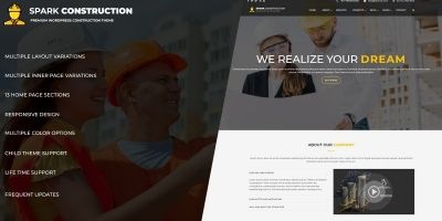 Spark Construction - WordPress Construction Theme