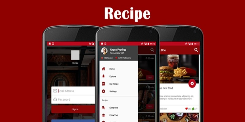 Recipe - Android Studio App UI Kit