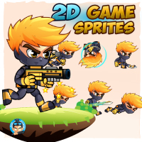 Ninja 2D Game Character Sprites