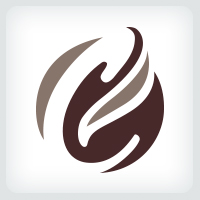 Letter C - Coffee Bean Logo