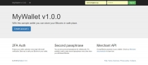 MyWallet - Bitcoin Wallet PHP Script Screenshot 1