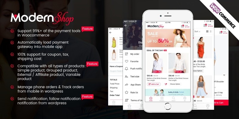 ModernShop Pro - Full Woocommerce Store App Ionic