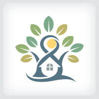 Tree and House Logo