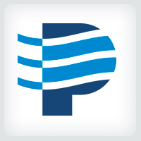 Letter P Wave Logo
