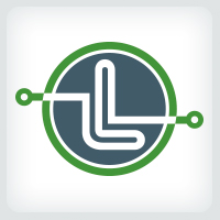 Letter L Circuit Logo