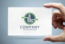 Letter L Circuit Logo Screenshot 1