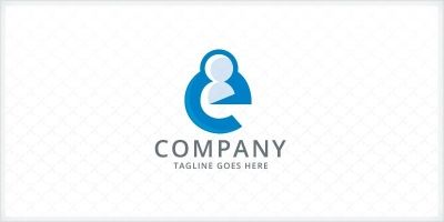 Letter E - People Logo