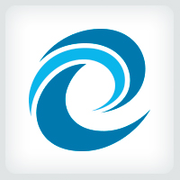 Letter E Wave Logo