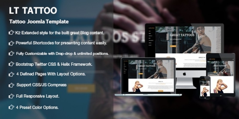 LT Tattoo - Premium Private Tattoo Joomla Template