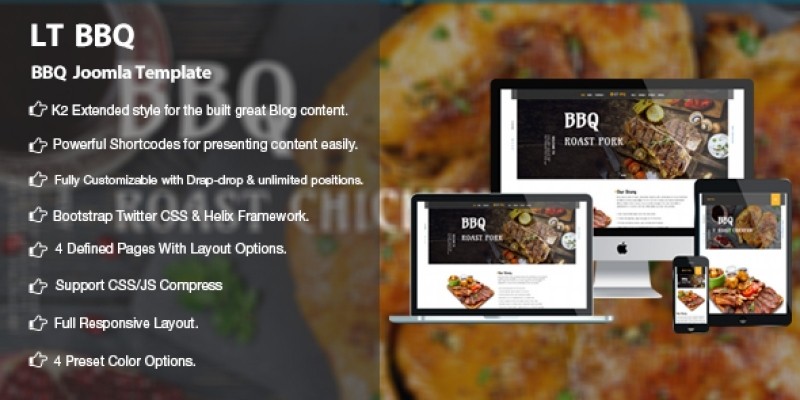 LT BBQ - Premium Barbecue Joomla Template