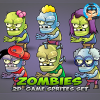 6 Zombies Game Sprites Set