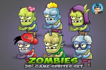 6 Zombies Game Sprites Set Screenshot 1