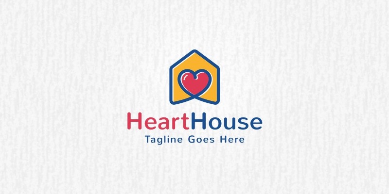 Heart House Logo Template