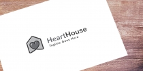 Heart House Logo Template Screenshot 1