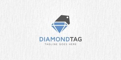 Diamond Tag Logo Template