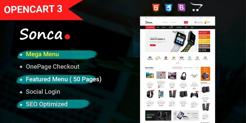 So Sonca - Responsive OpenCart 3 Theme