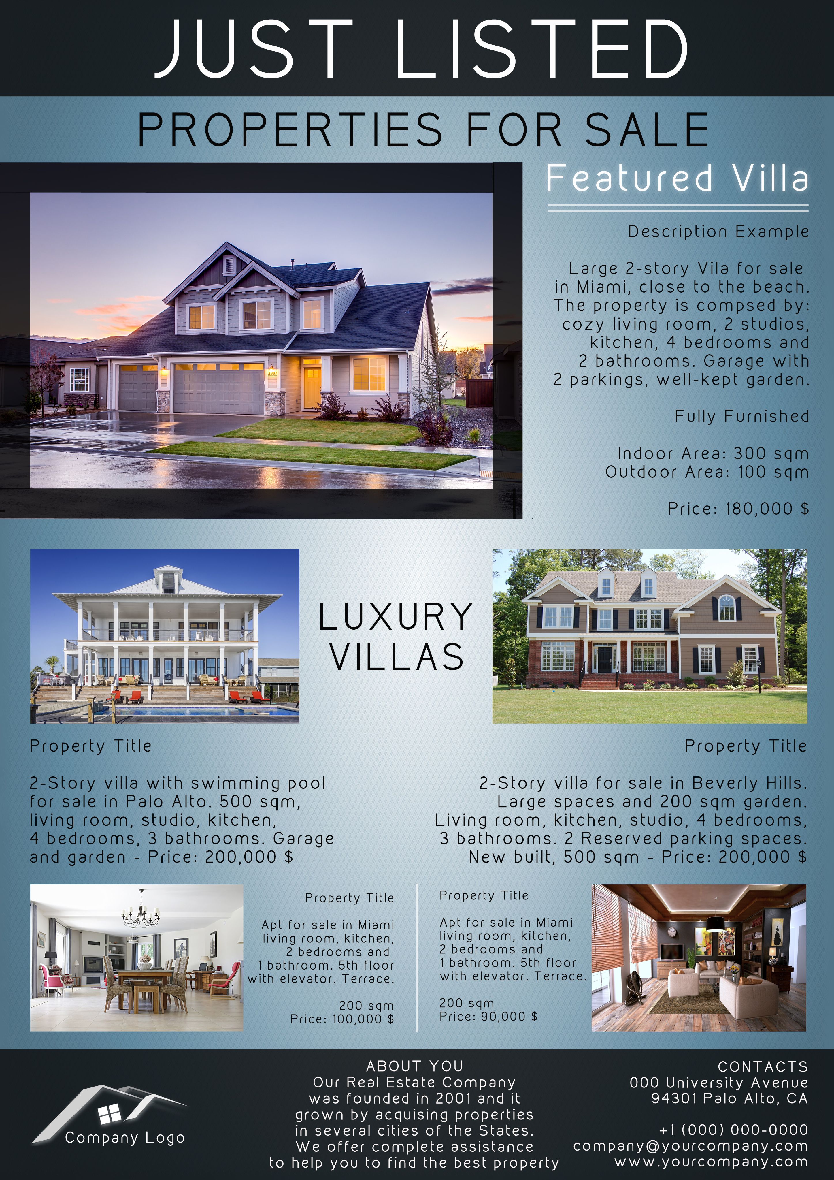 Elegance Real Estate Flyer Brochure Template by NymBusinessTemplates