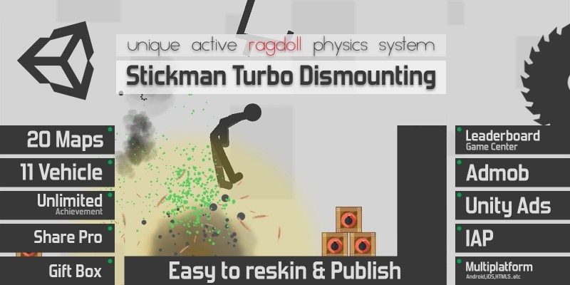 Stickman Turbo Dismounting - Unity Source Code