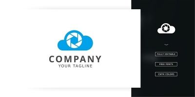 Cloud Camera Logo Template