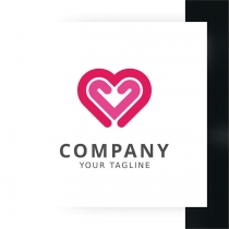 Double Love Logo Template Screenshot 1