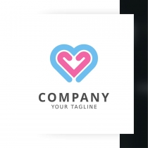 Double Love Logo Template Screenshot 2