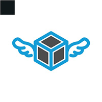 Flying Cube Logo Template